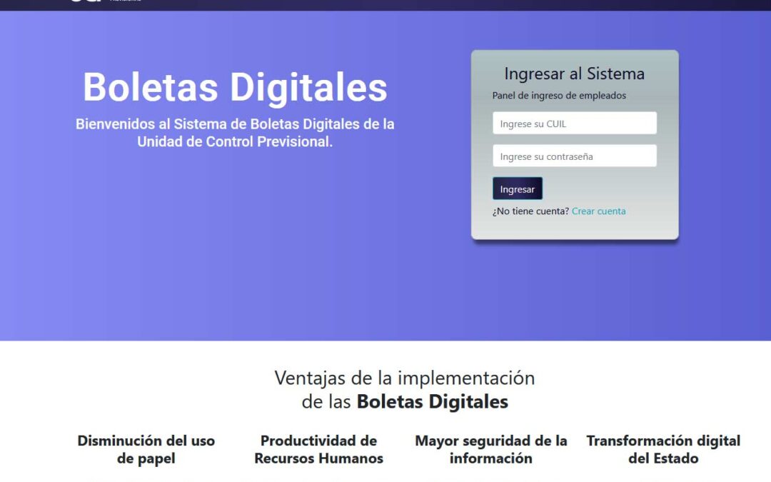 Implementación del sistema web de distribución de recibos digitales de sueldo en la Unidad de Control Previsional (UCP)