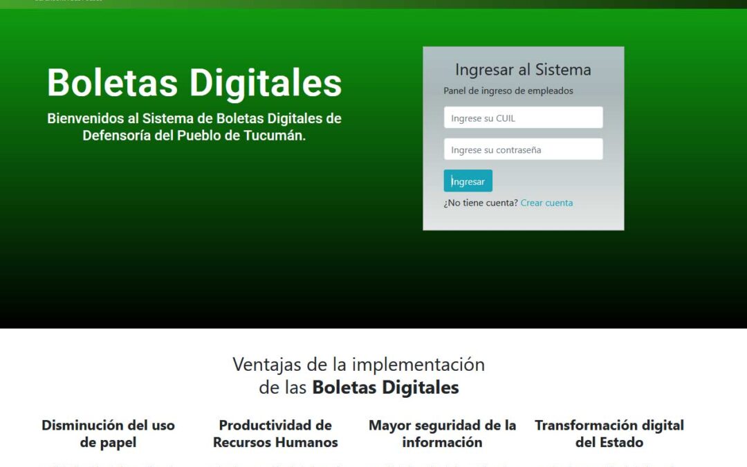 sistema de boletas y recibos digitales de la defensoría de tucumán